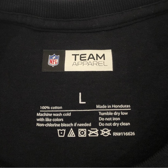 NFL Team Apparel Arizona Cardinals NFC West Football Black T-Shirt Mens Size L - Picture 3 of 4